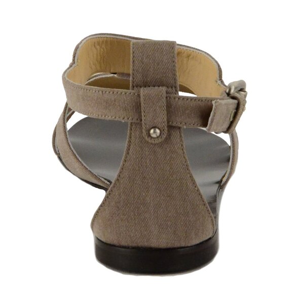 GIUSEPPE ZANOTTI SHOES FLAT FABRIC LEATHER GLADIATOR SANDALS - Picture 6 of 10